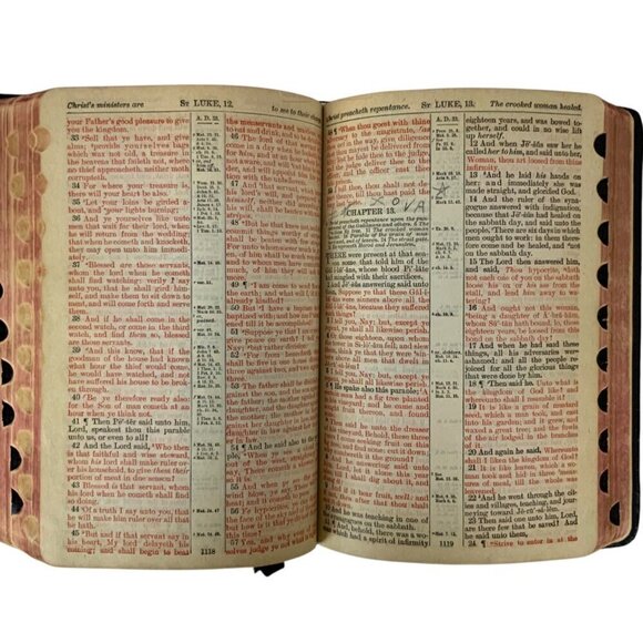 Vintage Holy Bible Red Letter Edition by Blackwell-Wielandy Leather Cover 1920s - Picture 10 of 14